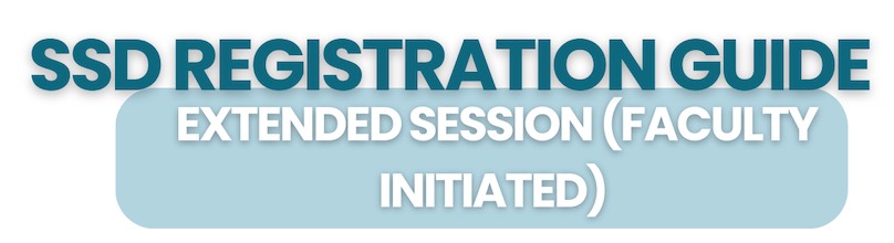Faculty Extended Session Registration guide
